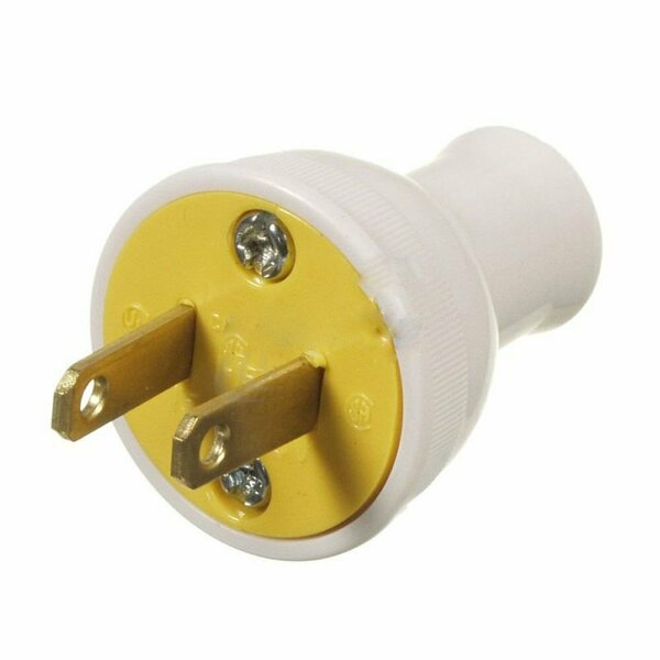 American Imaginations 15 AMP Round White 2 Wire Heavy Duty Plug Plastic AI-36921